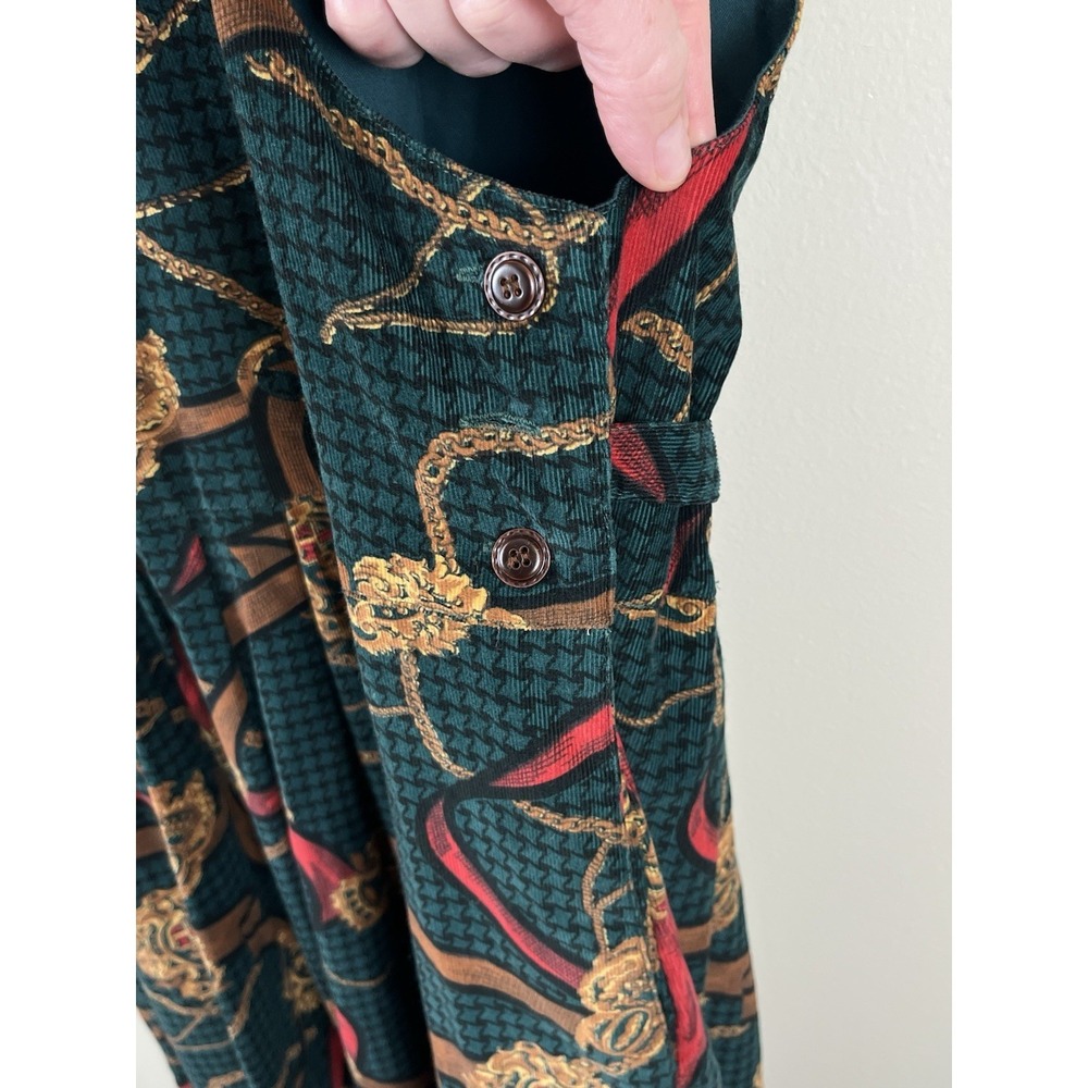 Bryn Connelly NWT Corduroy Midi Dress Sz 14 Equestrian Prairie Modest Buttons. - Picture 5 of 11